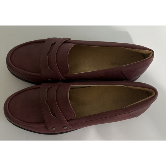 Dr.Scholl's Hello Women's Burgundy Loafers womens size 8 NEW - Picture 2 of 5